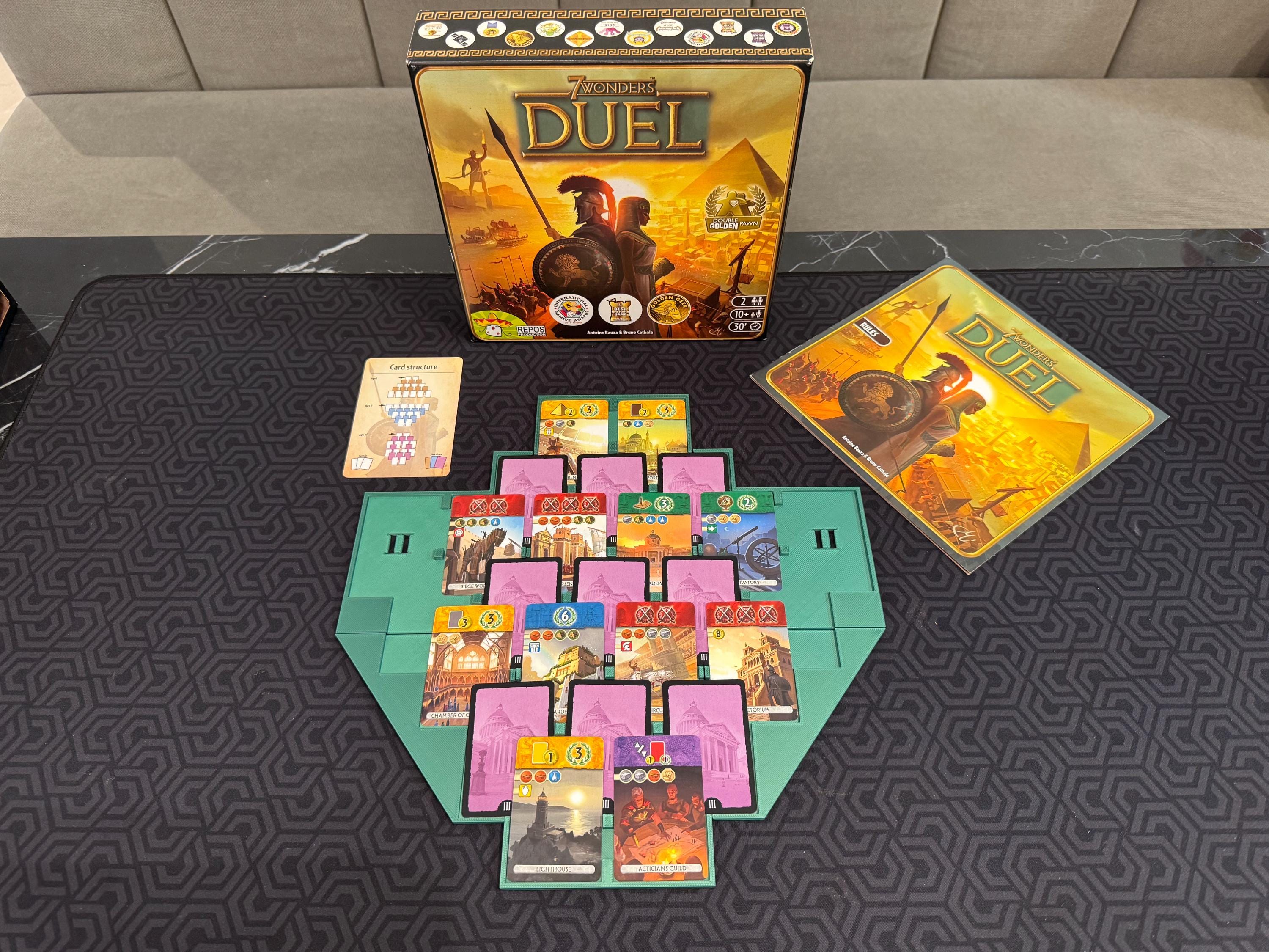 7 Wonders Duel Card Holder: 3D Printed Game Organizer