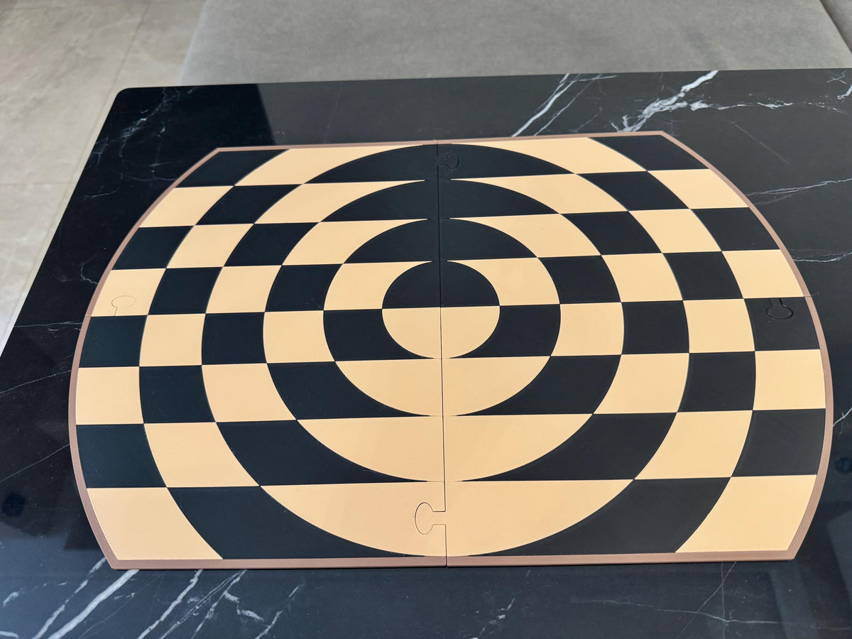 Double-Sided 3D-Printed Chess Board – Standard & Singularity Chess (4-Piece Set)