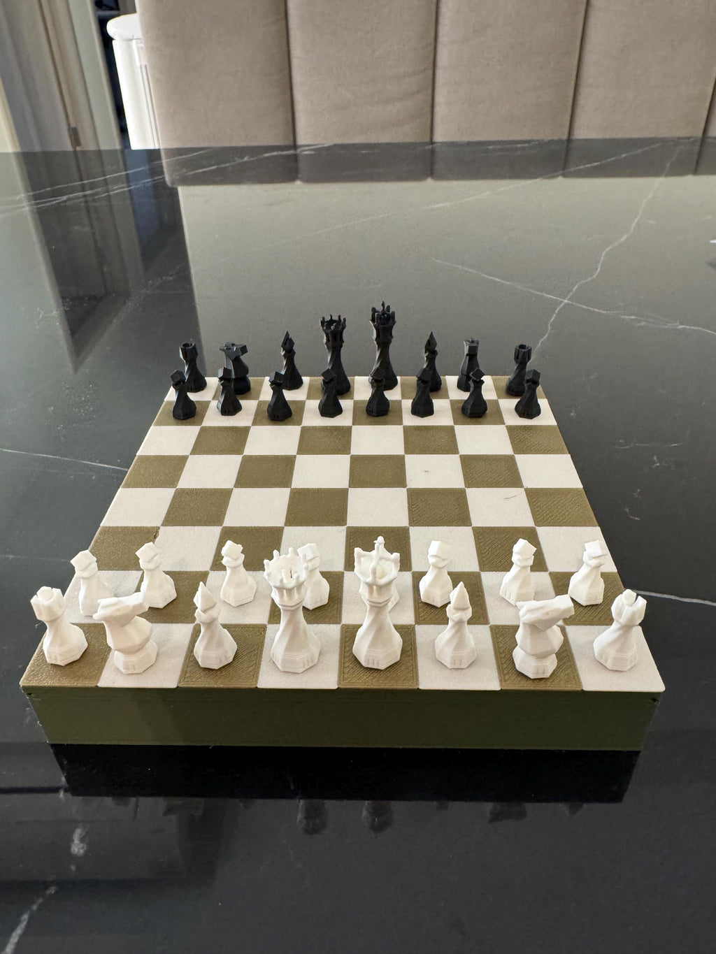 Compact Travel Chess and Checkers Set: 3D Printed Storage - Gift Ready