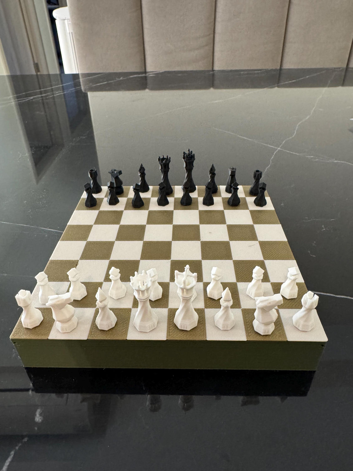 Compact Travel Chess and Checkers Set: 3D Printed Storage - Gift Ready