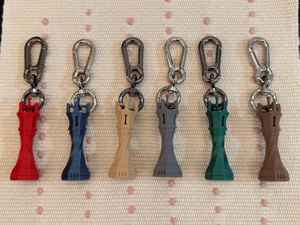 3D-Printed Chess King Keychain: Zinc Alloy Keyring