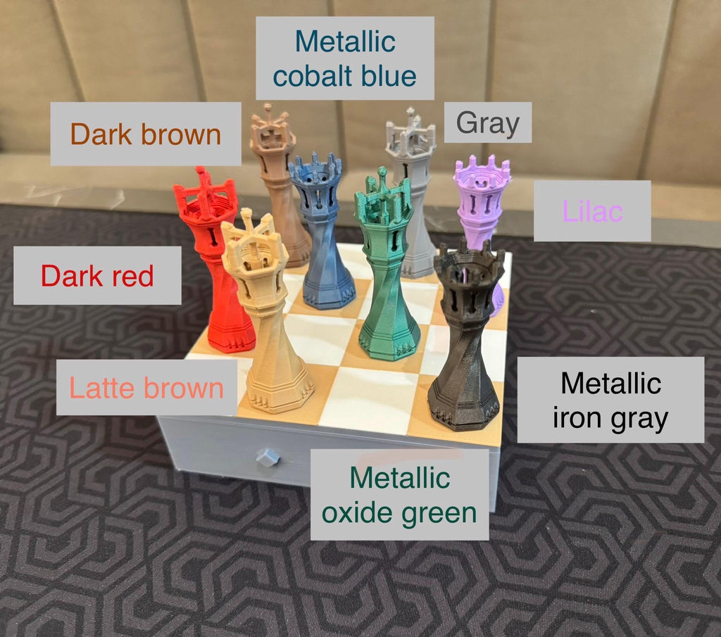 3D-Printed Chess Pieces – Custom Chess Set, Board Game Replacement, Modern & Classic Design