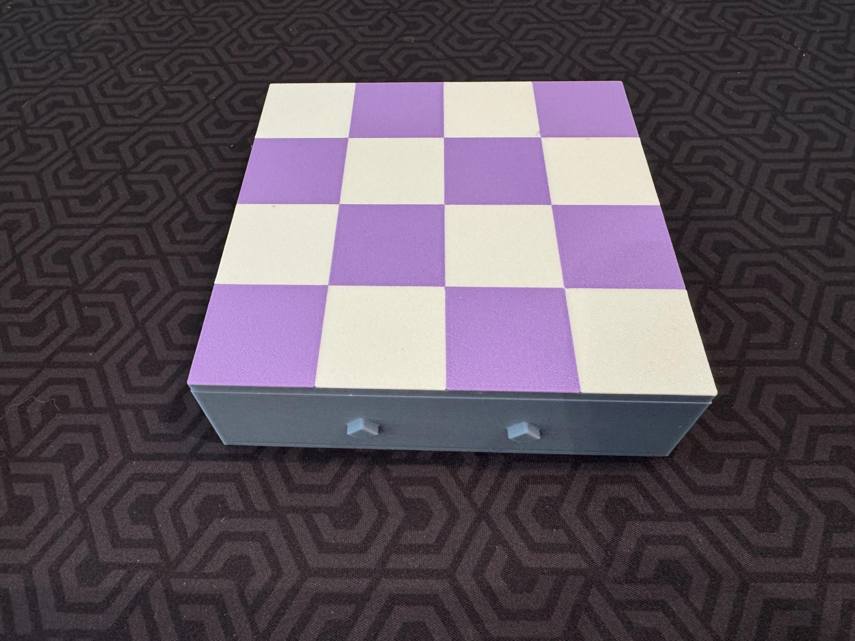 3D Printed Modular Chess Set: Compact Game with Storage