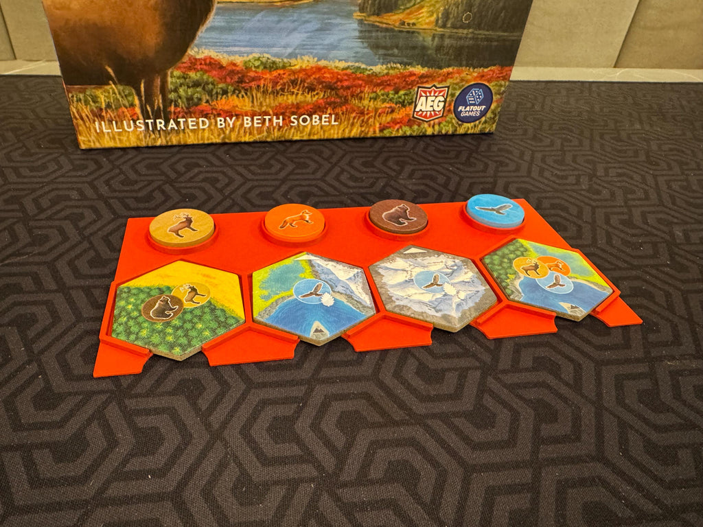 3D-Printed Cascadia Habitat Tile and Wildlife Token Pairs Holder/Tray