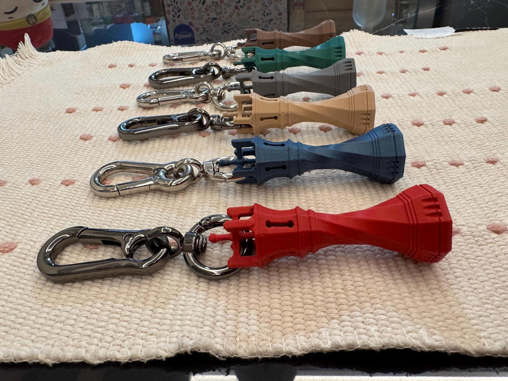 3D-Printed Chess King Keychain: Zinc Alloy Keyring