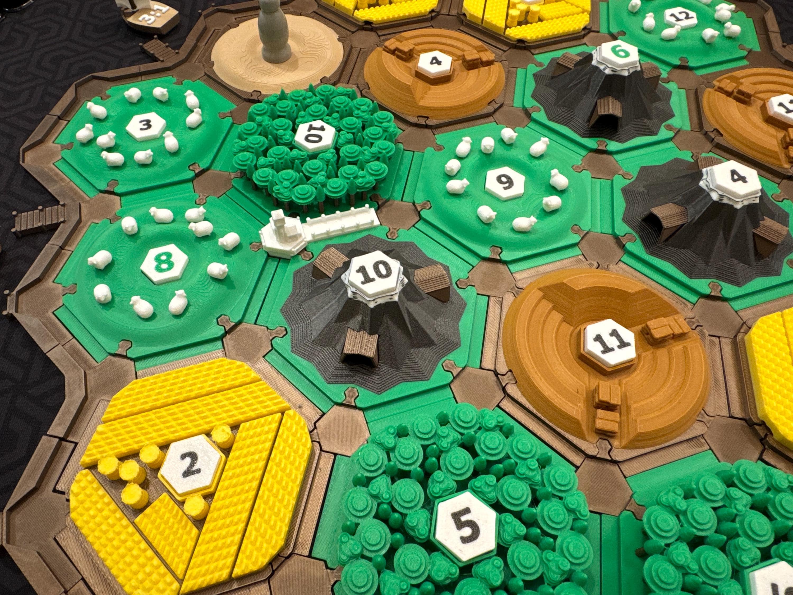 Custom 3D-Printed Catan Player Pieces – Settlements, Roads & Cities