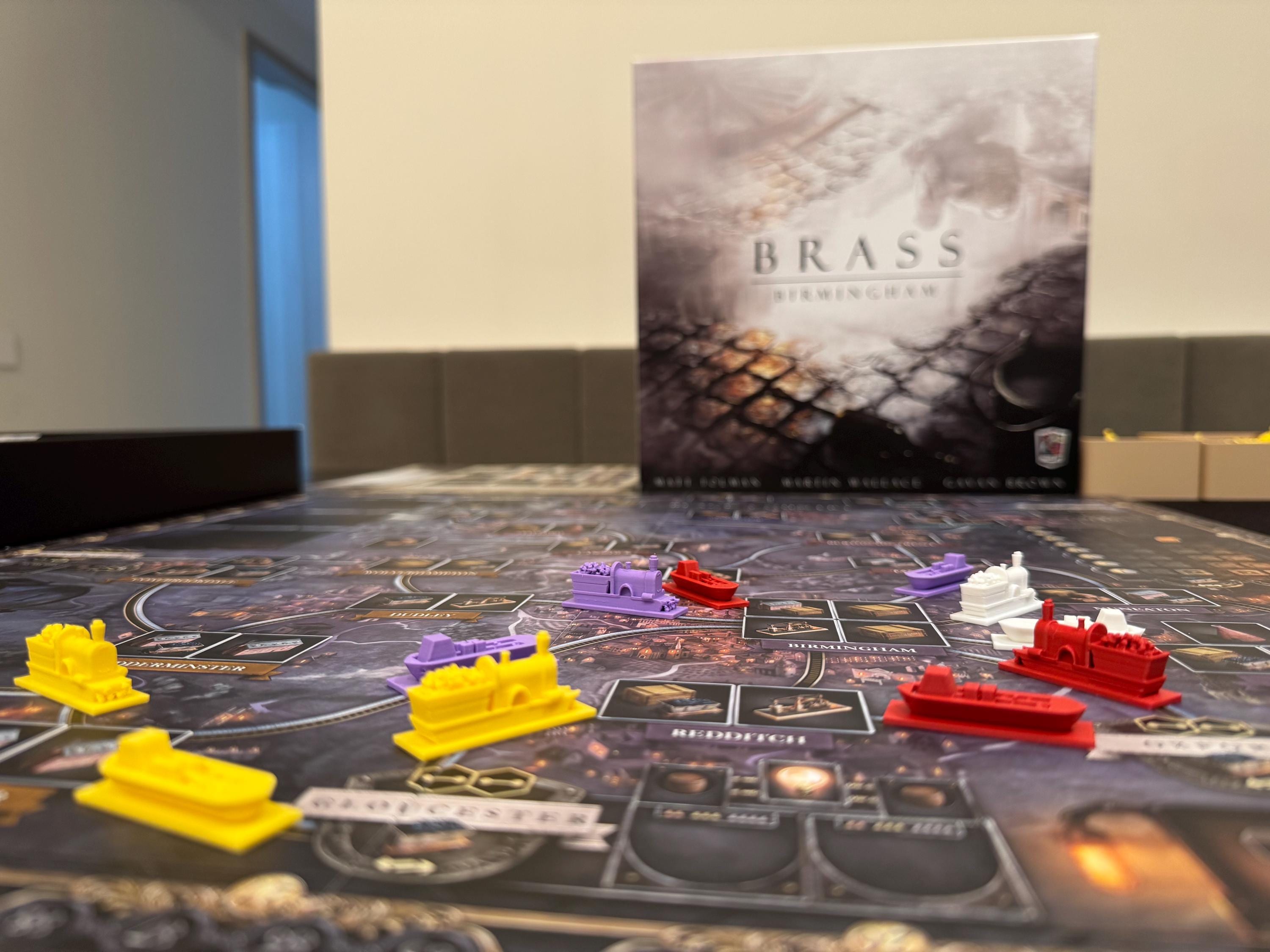 3D-Printed Game Pieces: Brass Birmingham Upgrade - Trains & Boats