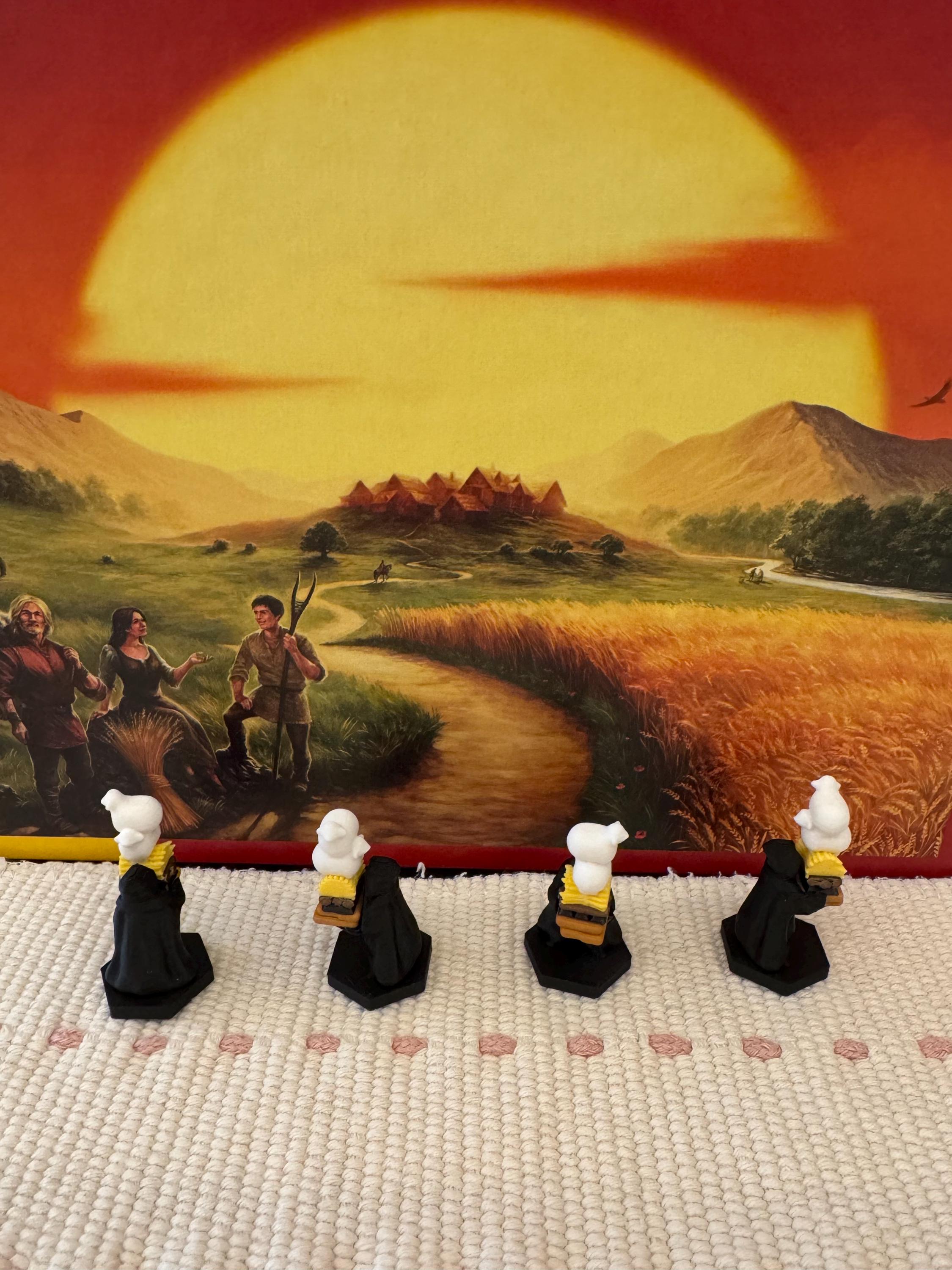 3D-Printed Catan Resource Tokens and Development Tokens Set
