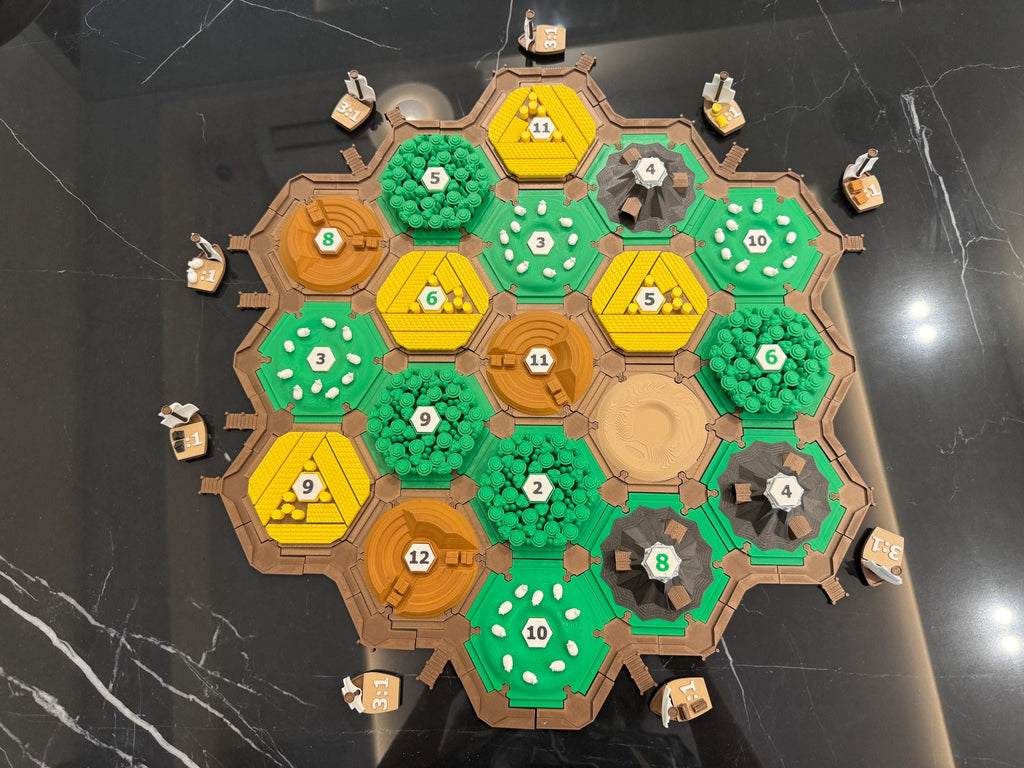 3D-Printed Catan Board Replacement Set for 5 to 6 players expansion | Modular Tiles & Joints