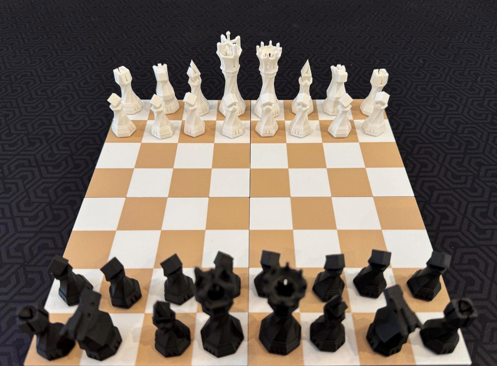 3D Printed Modular Chess Set: Compact Game with Storage