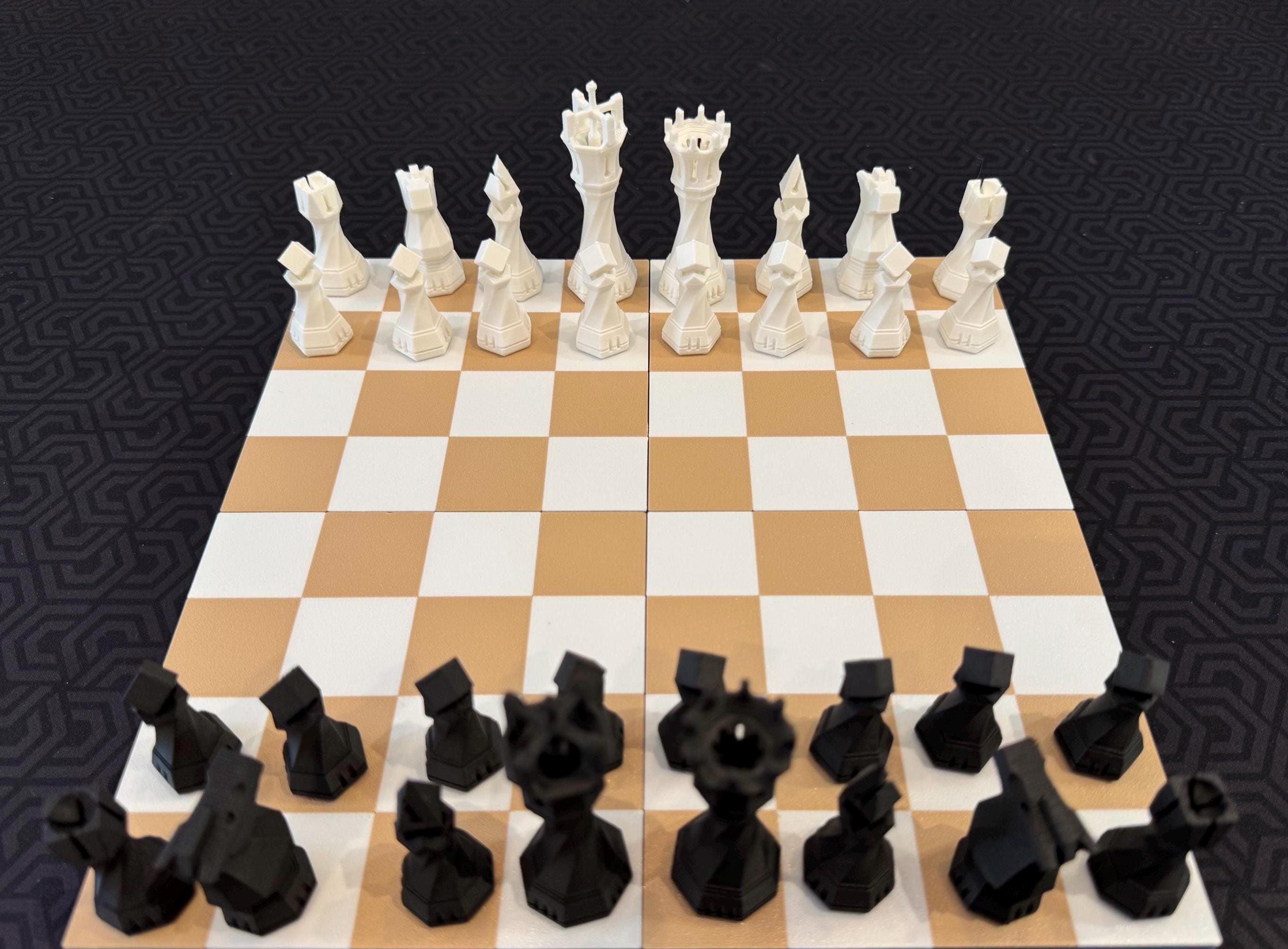 3D Printed Modular Chess Set: Compact Game with Storage