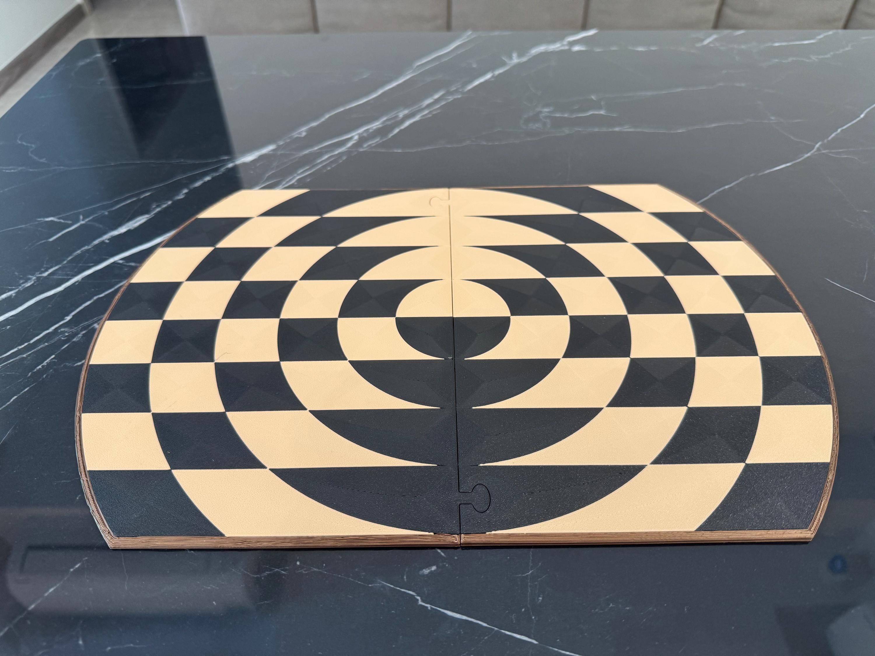 Double-Sided 3D-Printed Chess Board – Standard & Singularity Chess (2-Piece Set)
